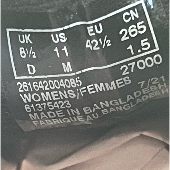 Clarks Airabell Tye Black Leather & Plaid Brogue Style Platform Oxford Size 11 - Picture 8 of 9